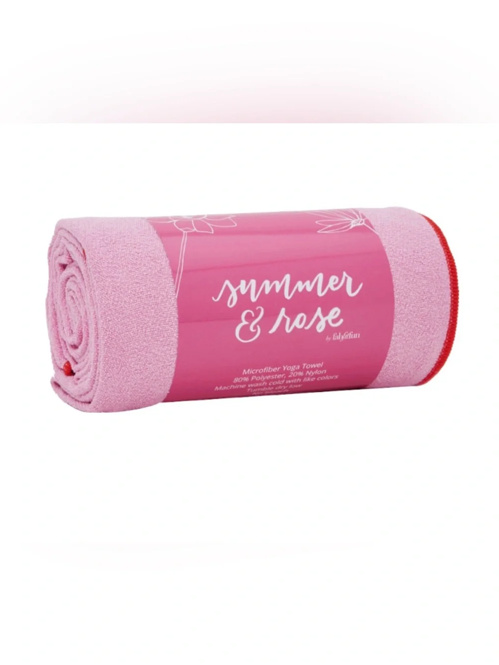 summer & rose Pink Microfiber Yoga Towel